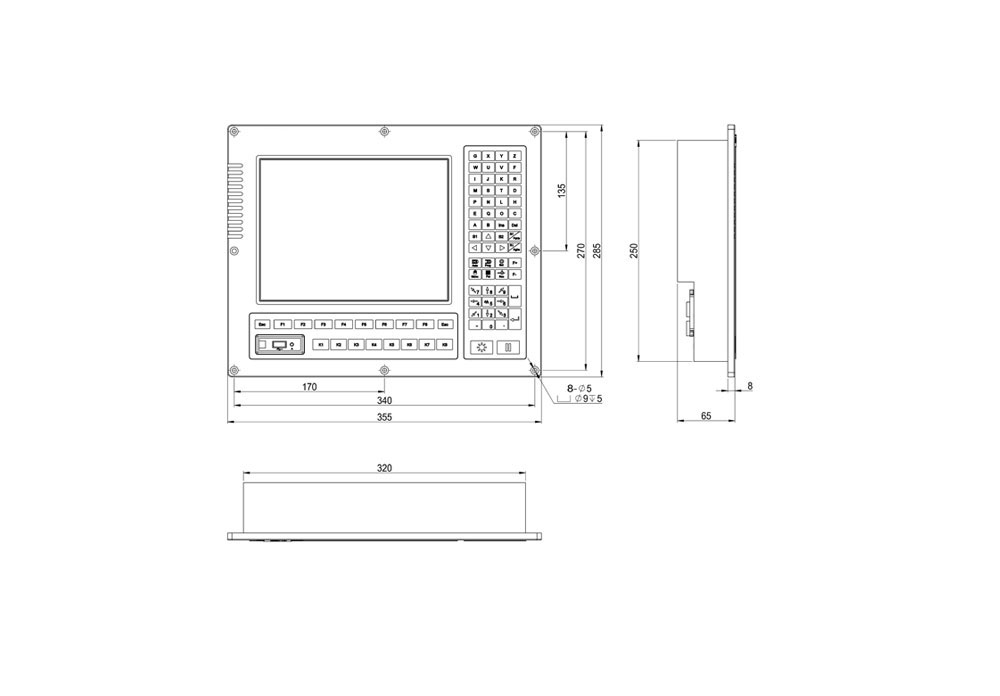 CC-M4C/D切割机数控系装配尺寸图